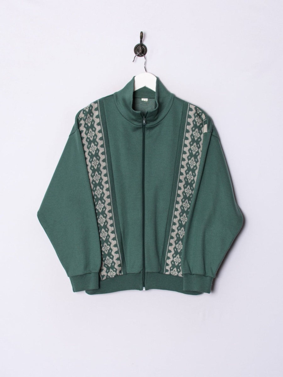 Impalavintage Green Zipper Sweatshirt Best