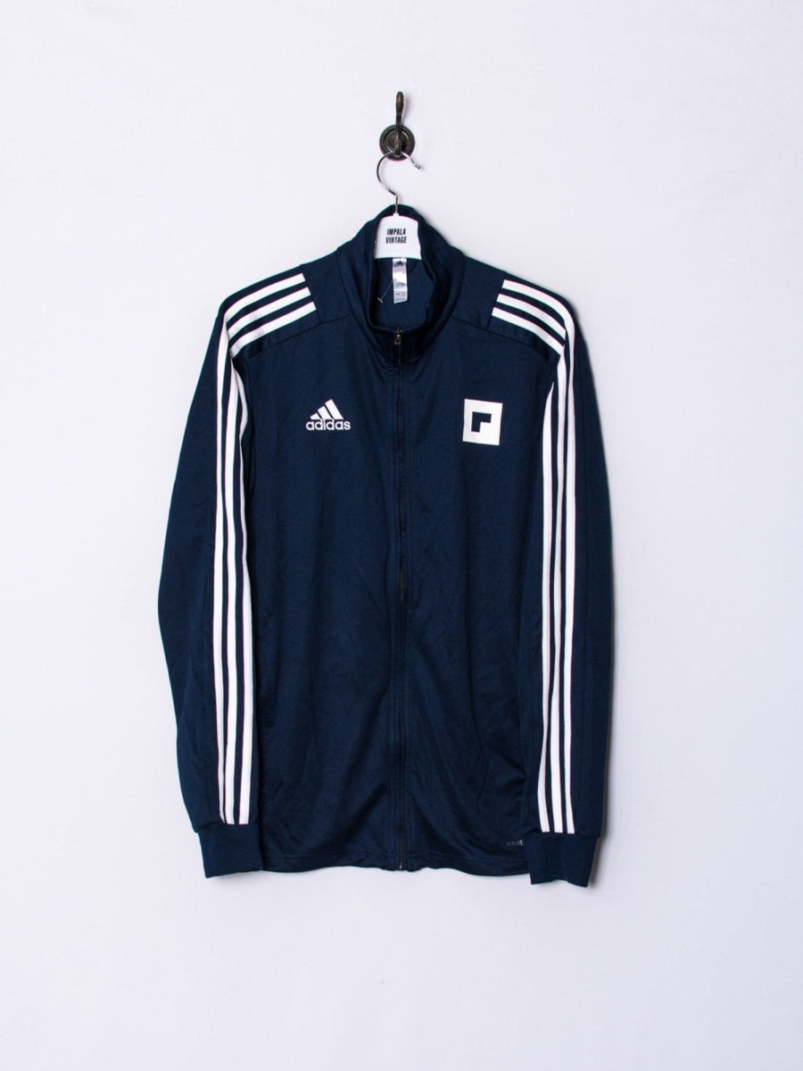 Impalavintage Adidas Navy Blue Track Jacket Wholesale