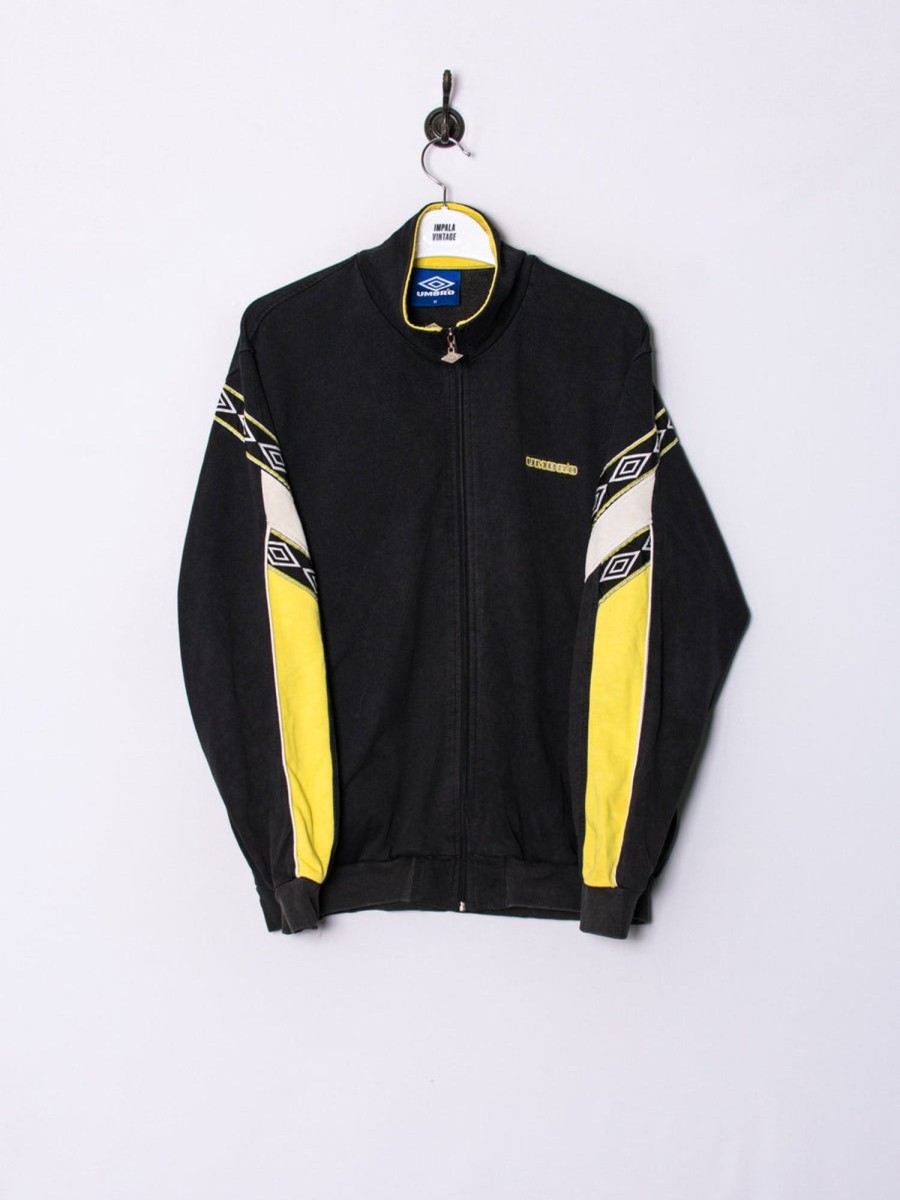 Impalavintage Umbro Black & Yellow Zipper Sweatshirt Hot