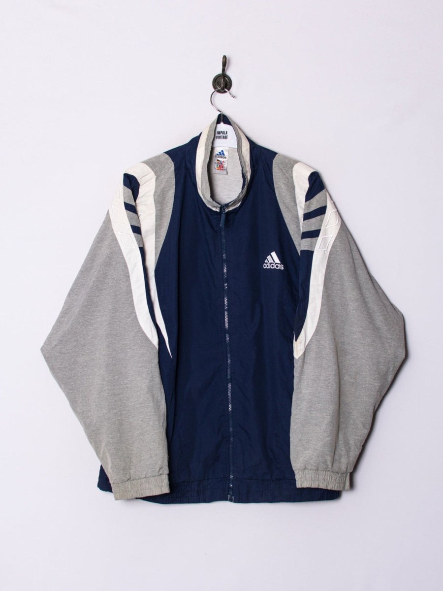 Impalavintage Adidas Grey Sleeves Track Jacket Online