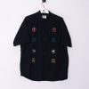 Impalavintage Ayme Navy Blue Shirt Best