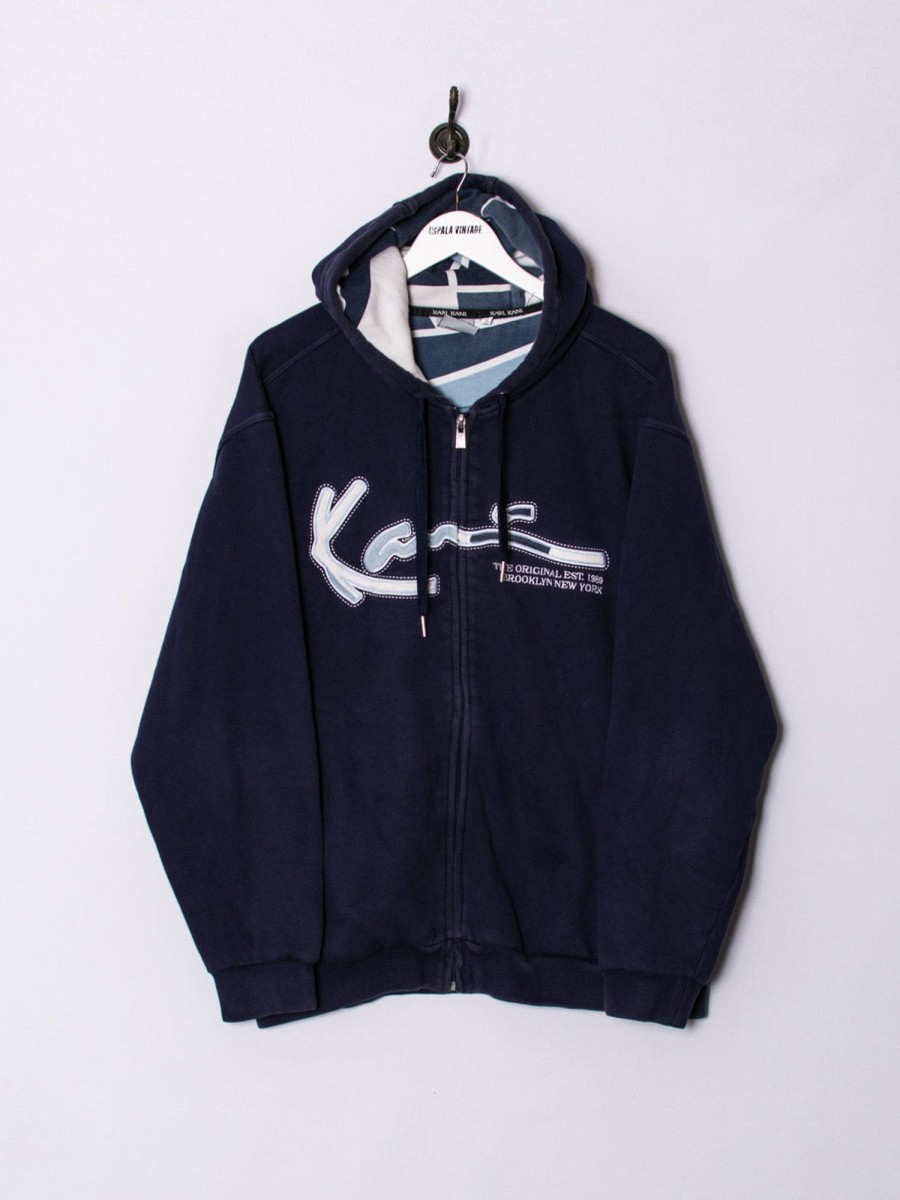 Impalavintage Karl Kani Navy Blue Zipper Hoodie Best