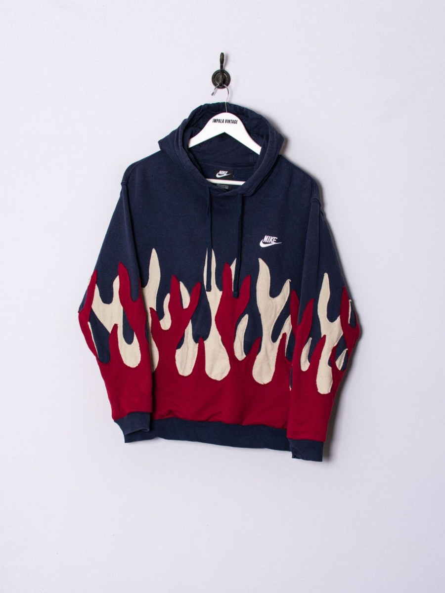 Impalavintage Nike Navy Blue Rework I Hoodie Wholesale