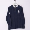 Impalavintage Polo Ralph Lauren Navy Blue Ii Long Sleeves Poloshirt Best