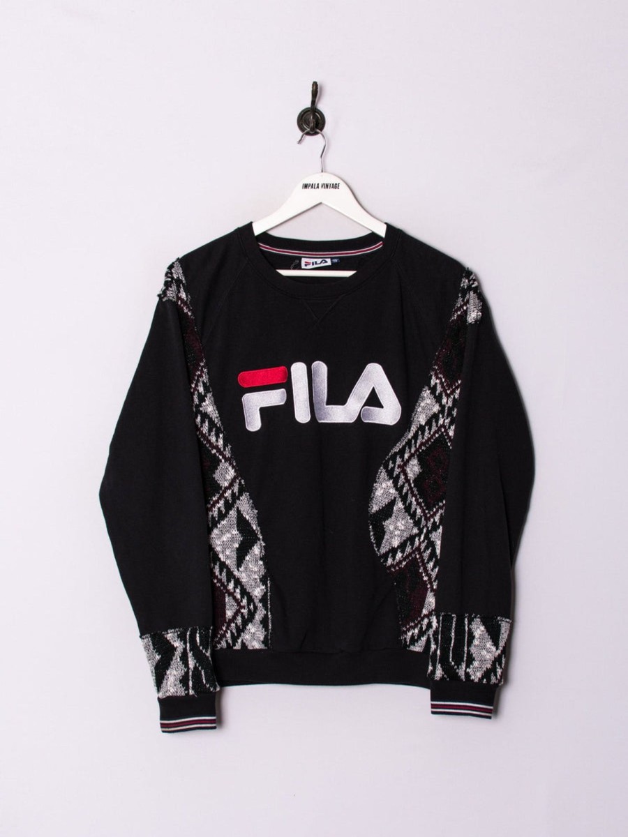 Impalavintage Fila Black Ii Rework Sweatshirt Clearance