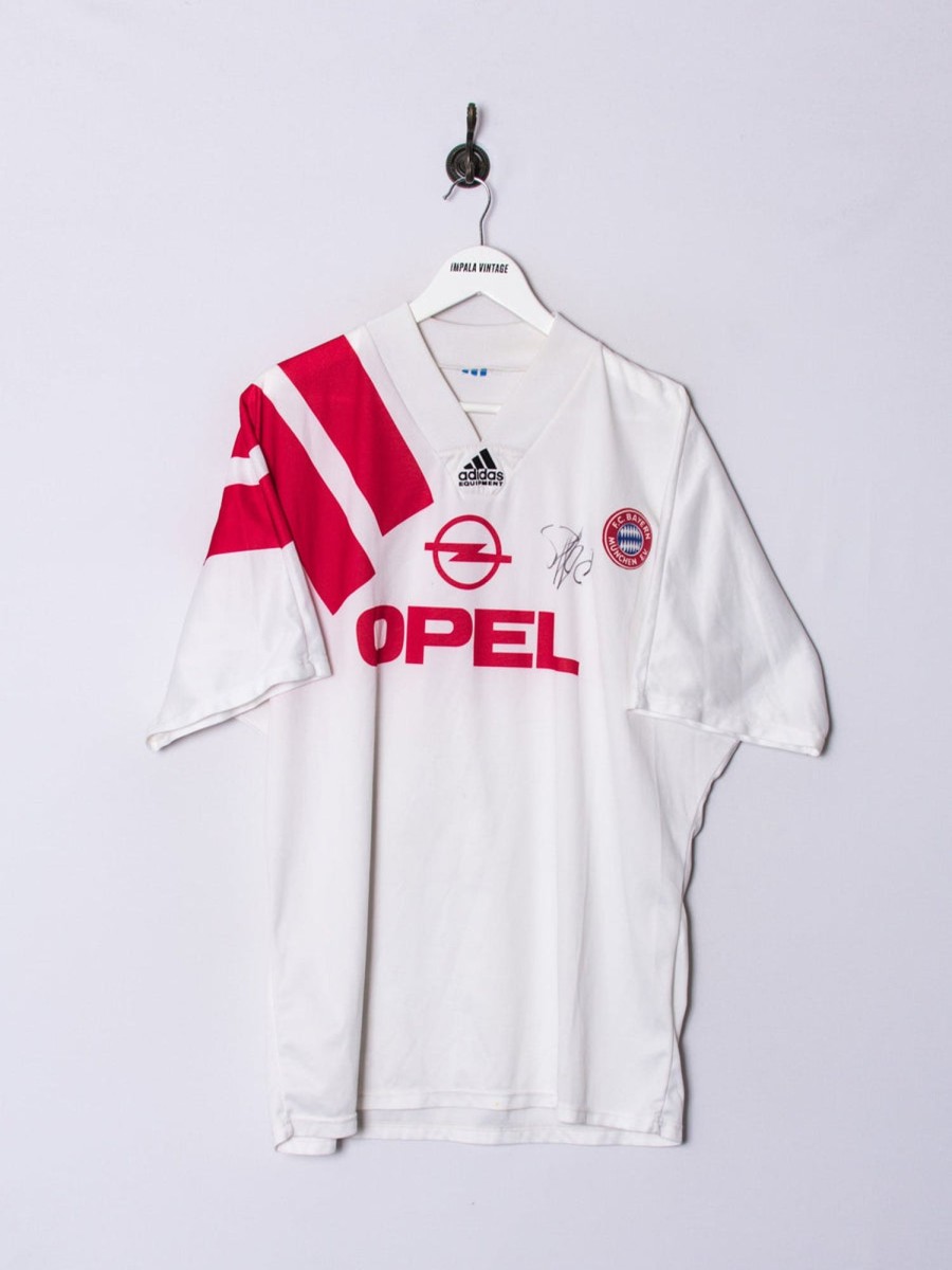 Impalavintage Fc Bayer Munchen E.V. Adidas Equipment Official Football Away 1991/1993 Signed Jersey New