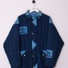 Impalavintage Umbro Blue Long Heavy Jacket Clearance