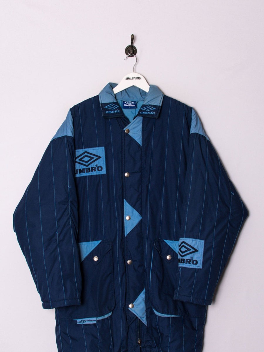 Impalavintage Umbro Blue Long Heavy Jacket Clearance