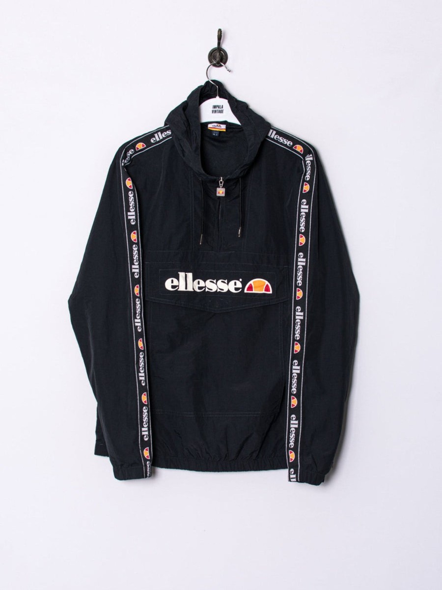 Impalavintage Ellesse Black Jacket Clearance