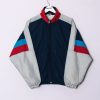 Impalavintage Blue & Grey Sleeves Track Jacket Hot