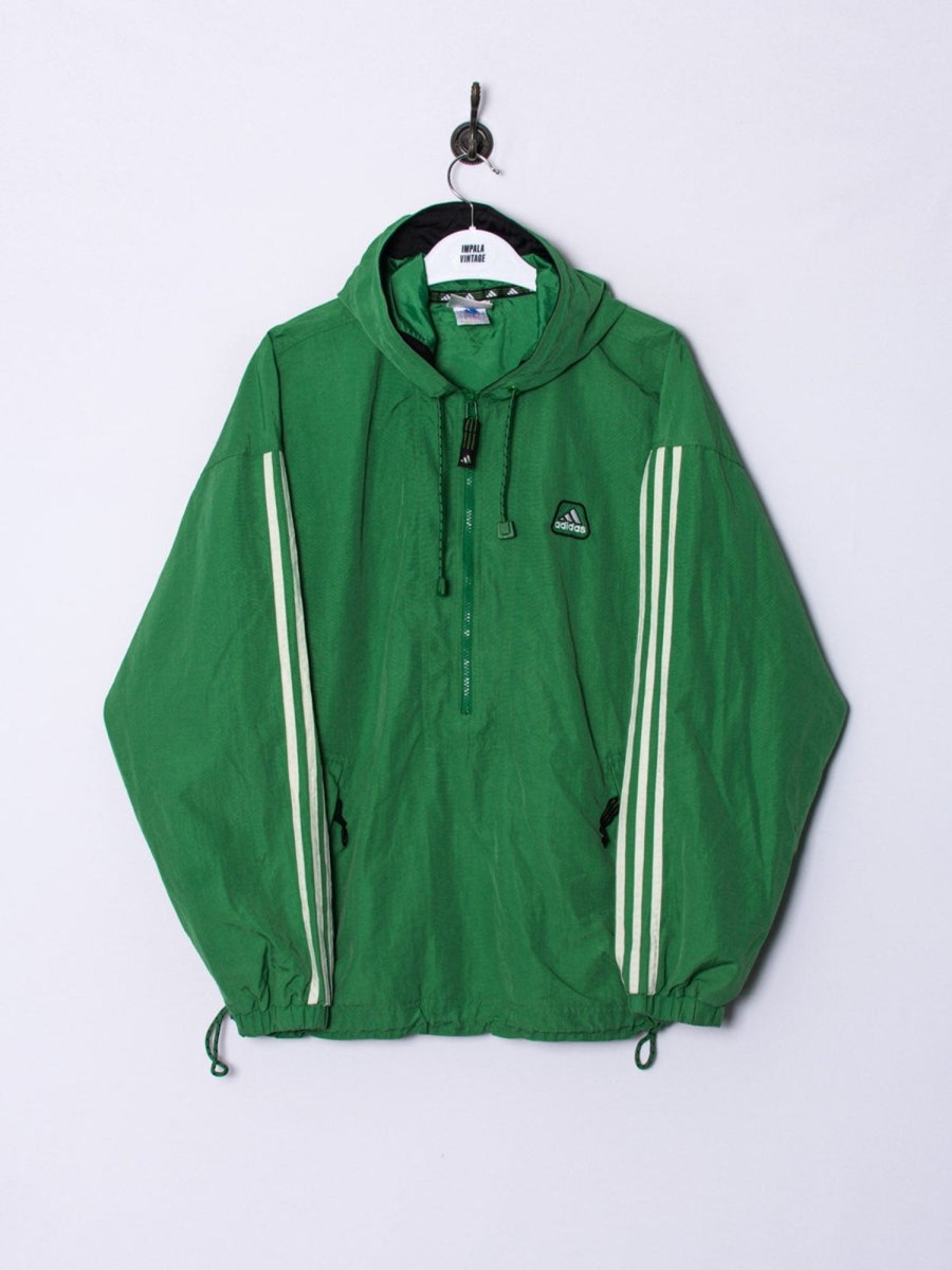 Impalavintage Adidas Green Hooded Track Jacket Wholesale