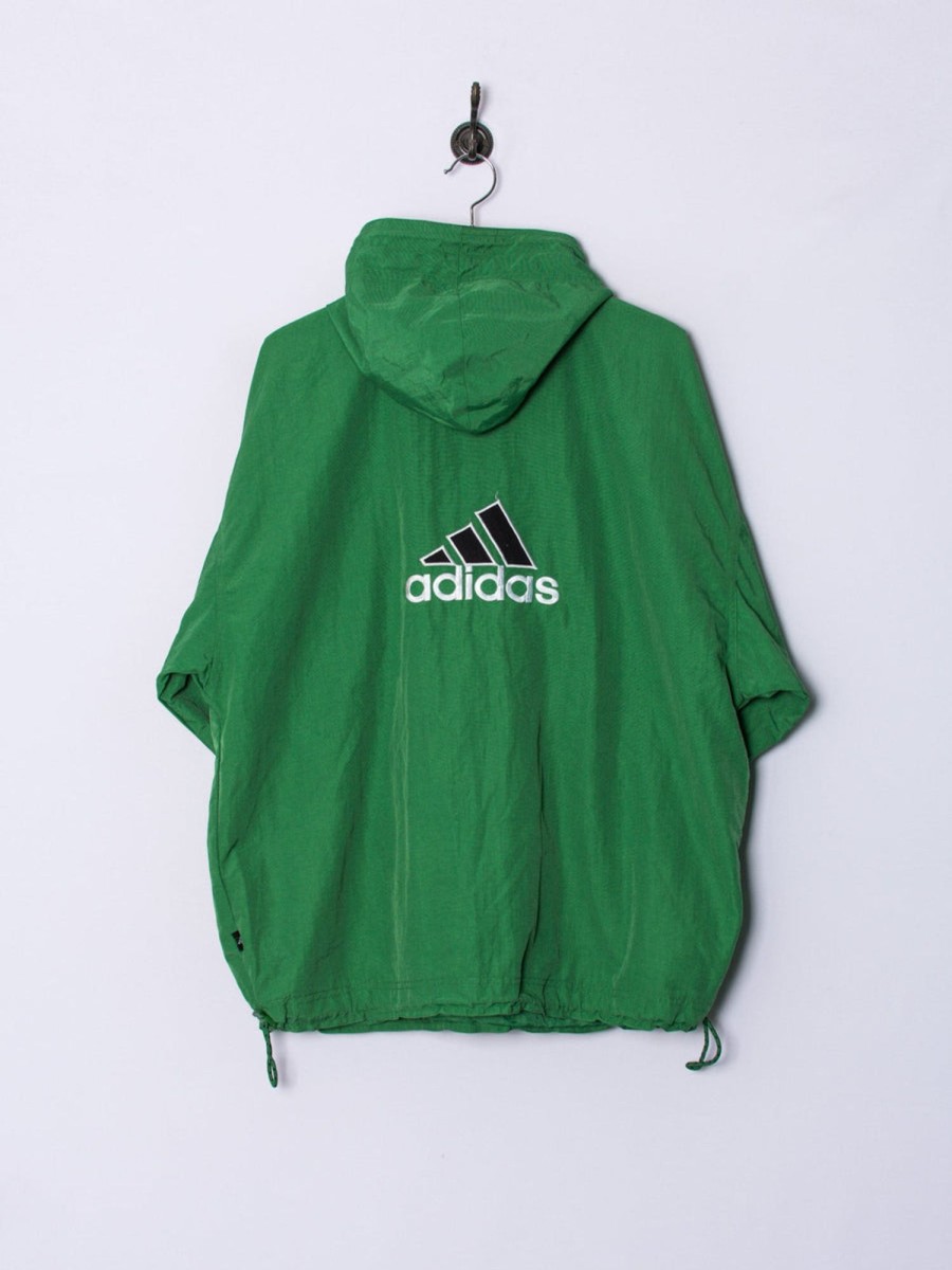 Impalavintage Adidas Green Hooded Track Jacket Wholesale