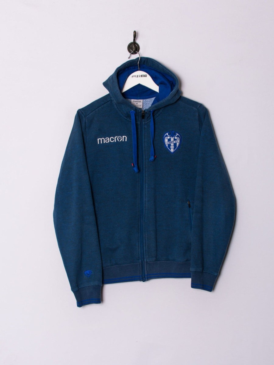 Impalavintage Levante Ud Macron Official Football Zipper Hoodie Clearance