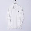 Impalavintage Lacoste White Long Sleeves Poloshirt Online