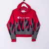 Impalavintage Champion Red Rework Hoodie Clearance