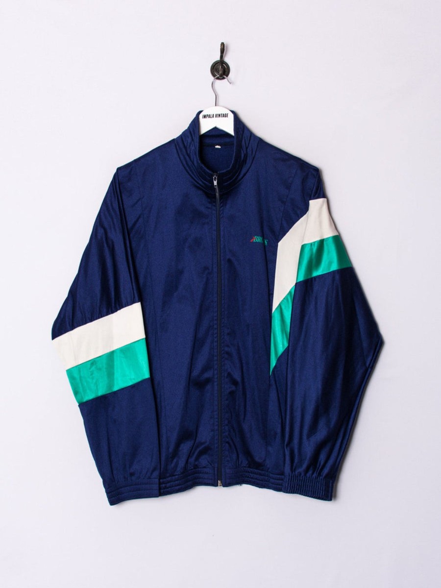 Impalavintage Brooks Navy Blue Track Jacket Hot