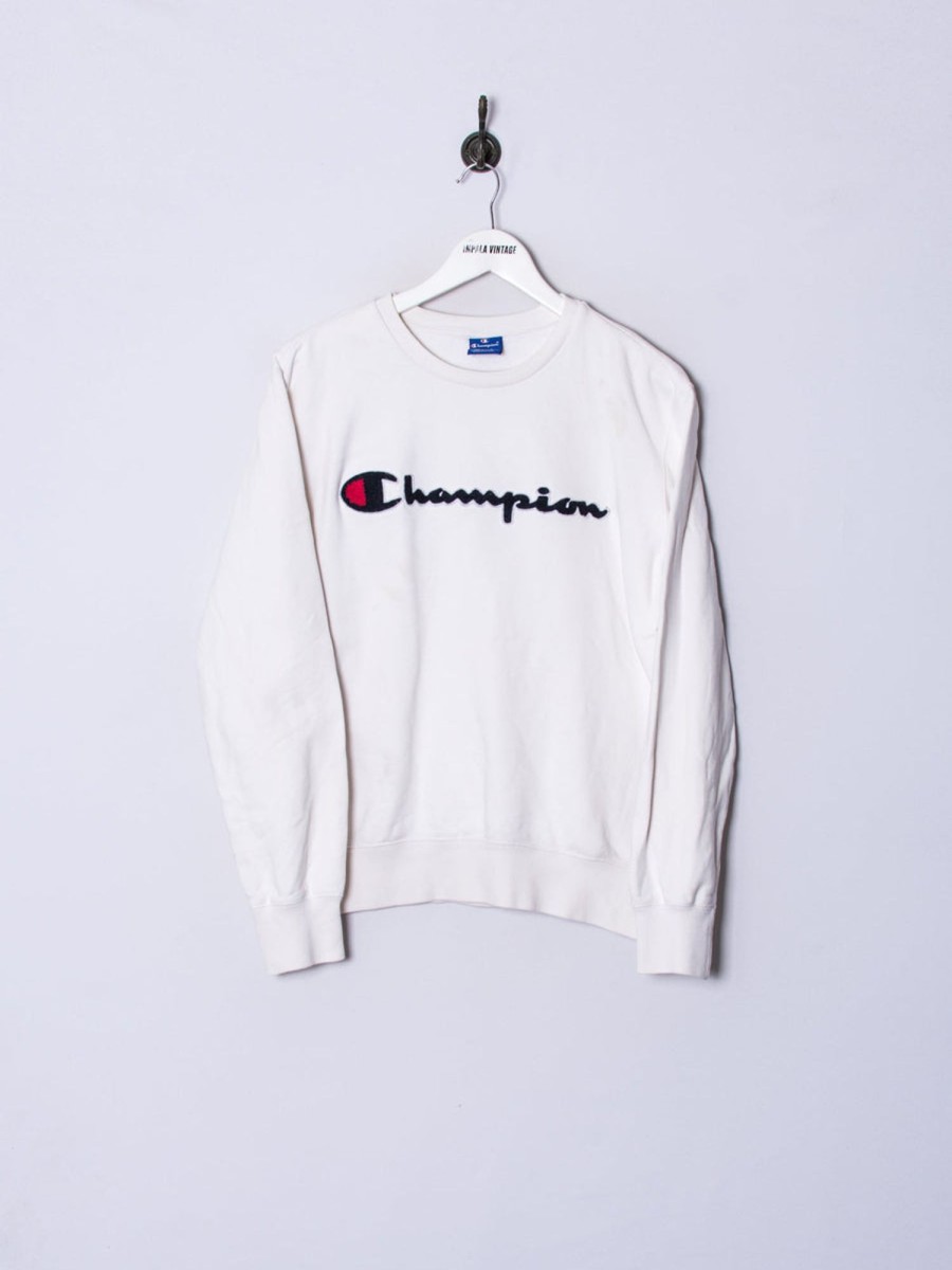 Impalavintage Champion White I Retro Sweatshirt Hot