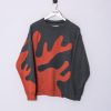 Impalavintage Nike Grey & Orange Ii Rework Sweatshirt New