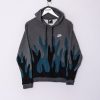 Impalavintage Nike Grey & Blue Rework Hoodie Wholesale