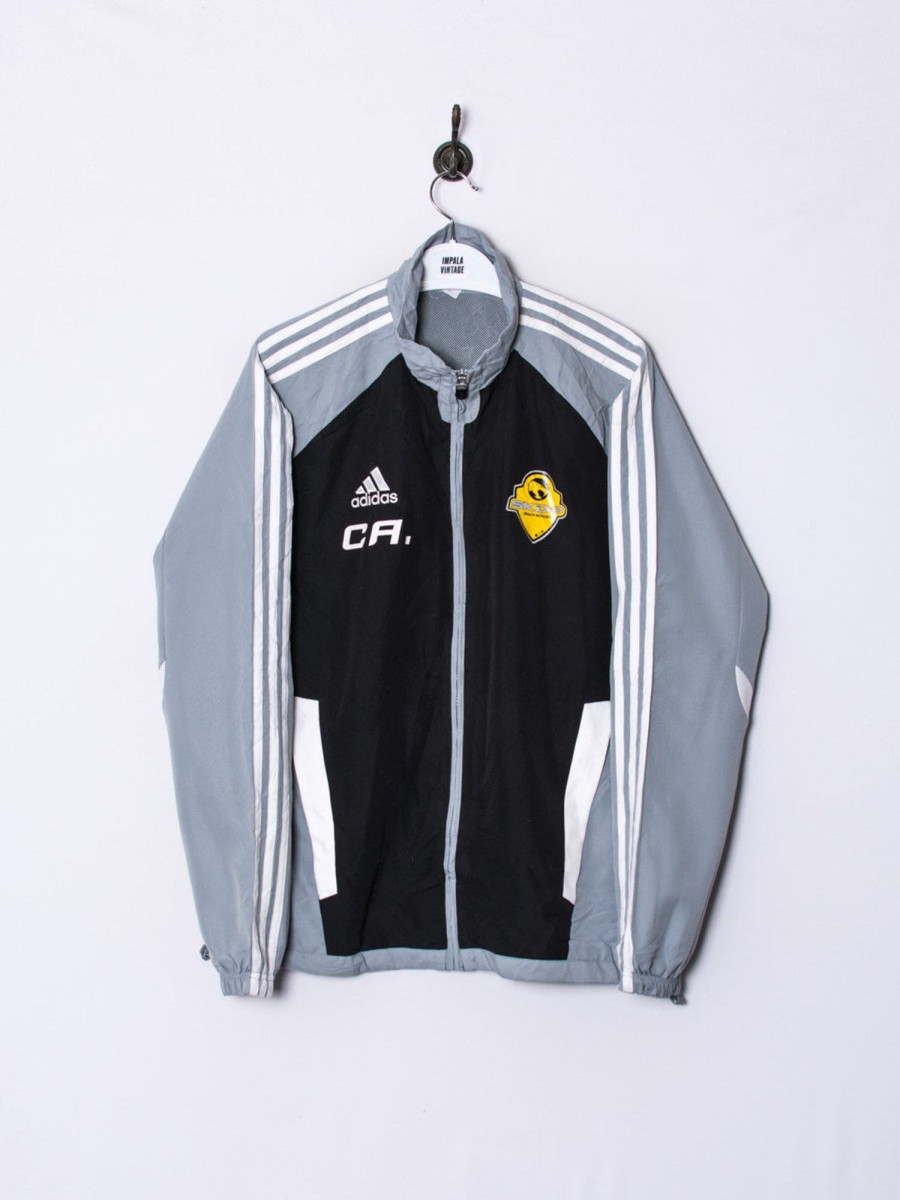 Impalavintage Adidas Grey Sleeves Track Jacket Clearance