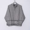 Impalavintage Libero 1/3 Zipper Grey Ii Sweater New