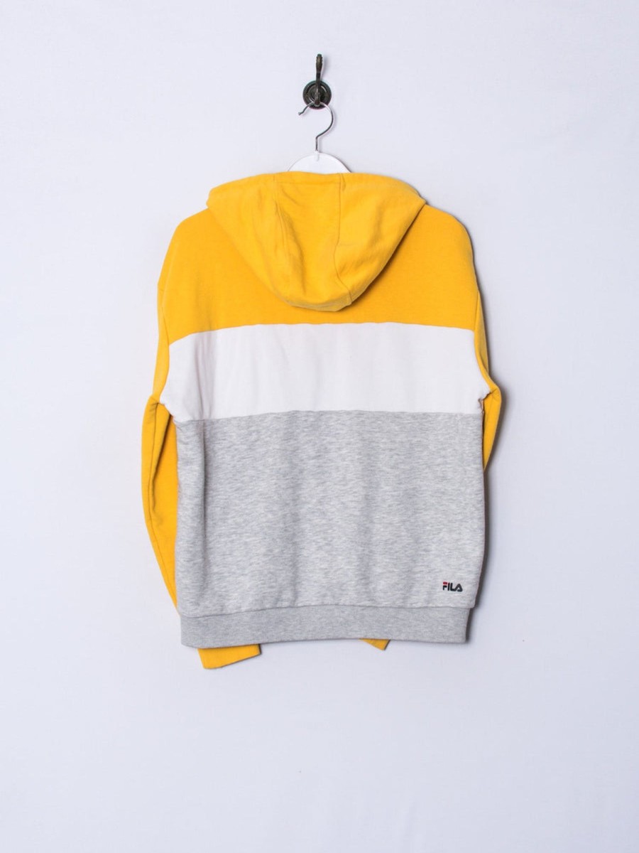 Impalavintage Fila Yellow & White Hoodie Clearance