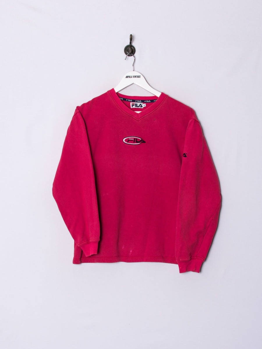 Impalavintage Fila V-Neck Sweatshirt Best