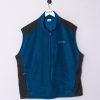 Impalavintage Columbia Blue Fleeced Vest Wholesale