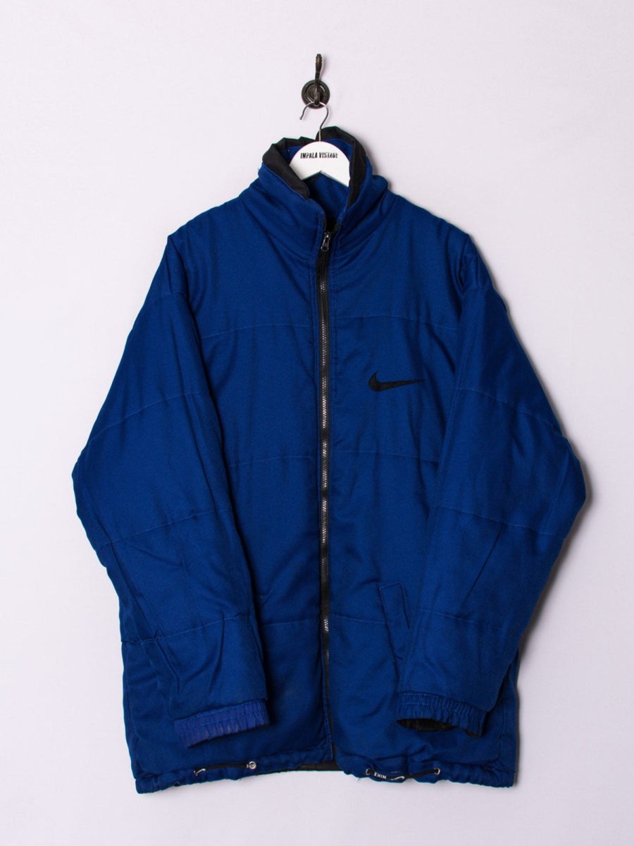 Impalavintage Nike Reversible Navy Blue Long Jacket Clearance