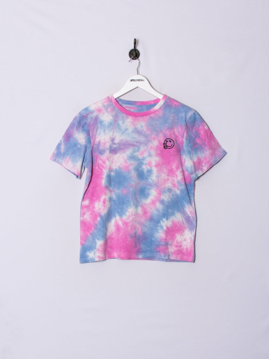 Impalavintage Happy Ii Tie Dye Cotton Tee New