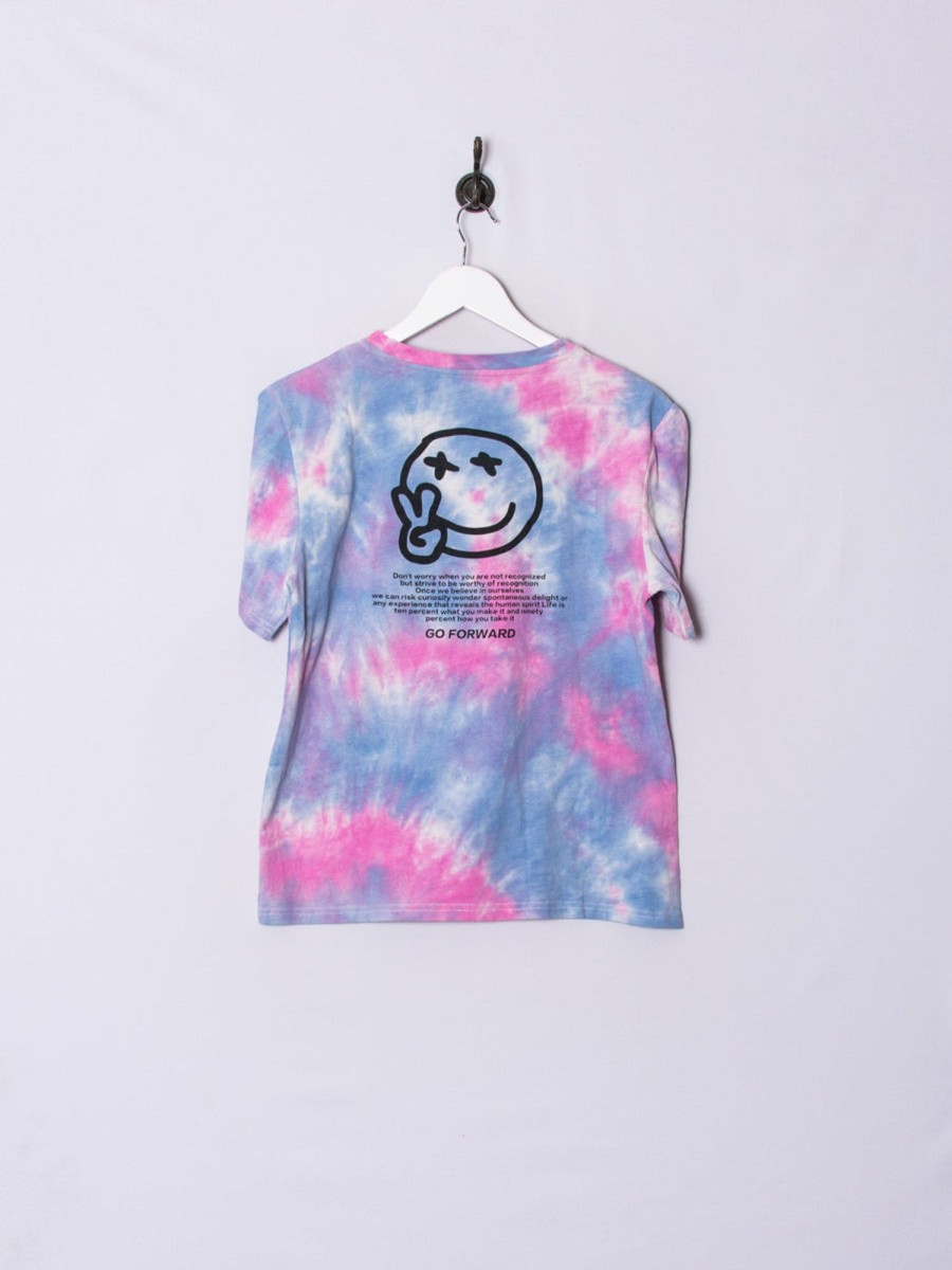 Impalavintage Happy Ii Tie Dye Cotton Tee New