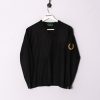 Impalavintage Fred Perry Black V-Neck Sweater Hot