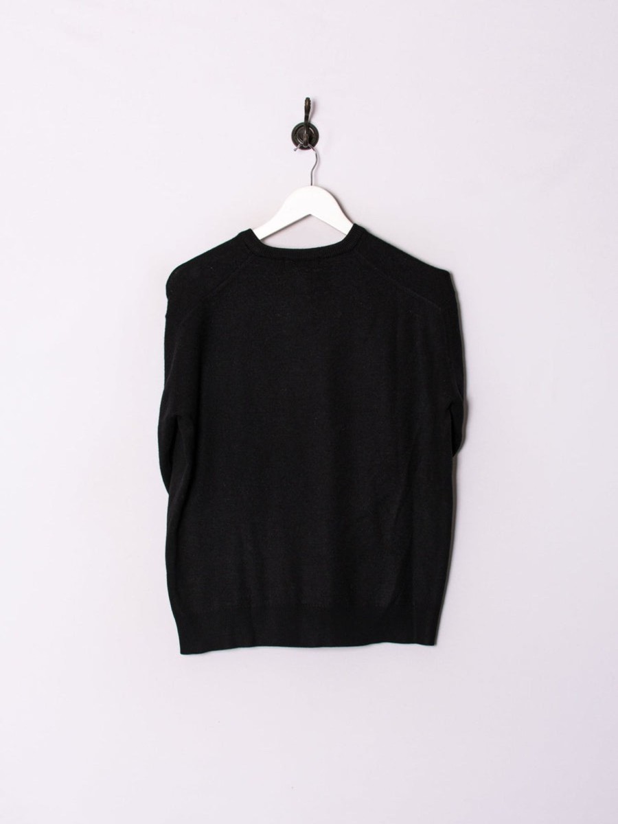 Impalavintage Fred Perry Black V-Neck Sweater Hot