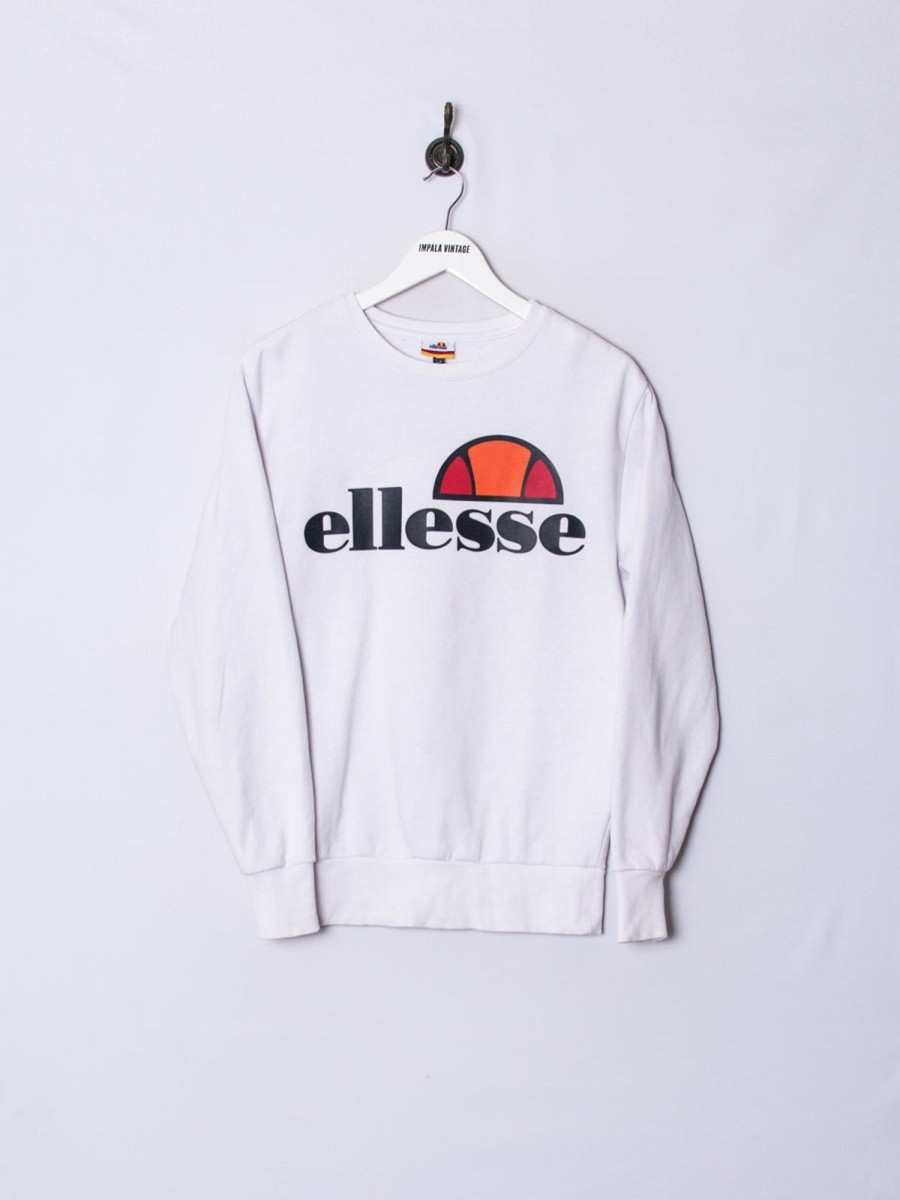 Impalavintage Ellesse Ii White Sweatshirt Online