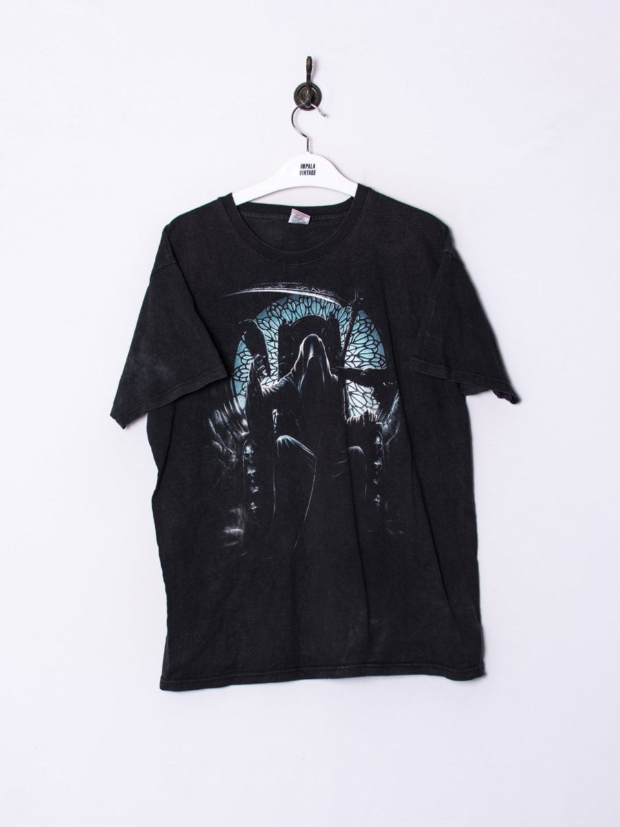 Impalavintage Heavy Black Cotton Tee Hot