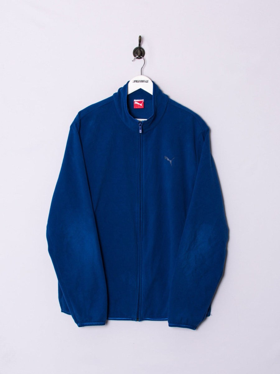 Impalavintage Puma Blue Zipper Fleece Wholesale