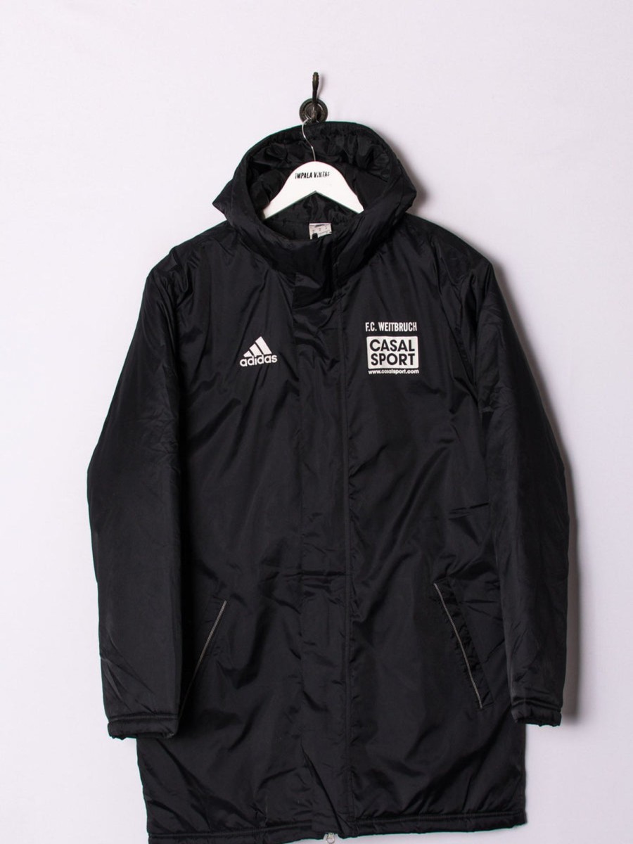 Impalavintage Adidas Black Heavy Long Jacket Clearance