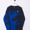 Impalavintage Nike Navy Blue Rework Sweatshirt Hot