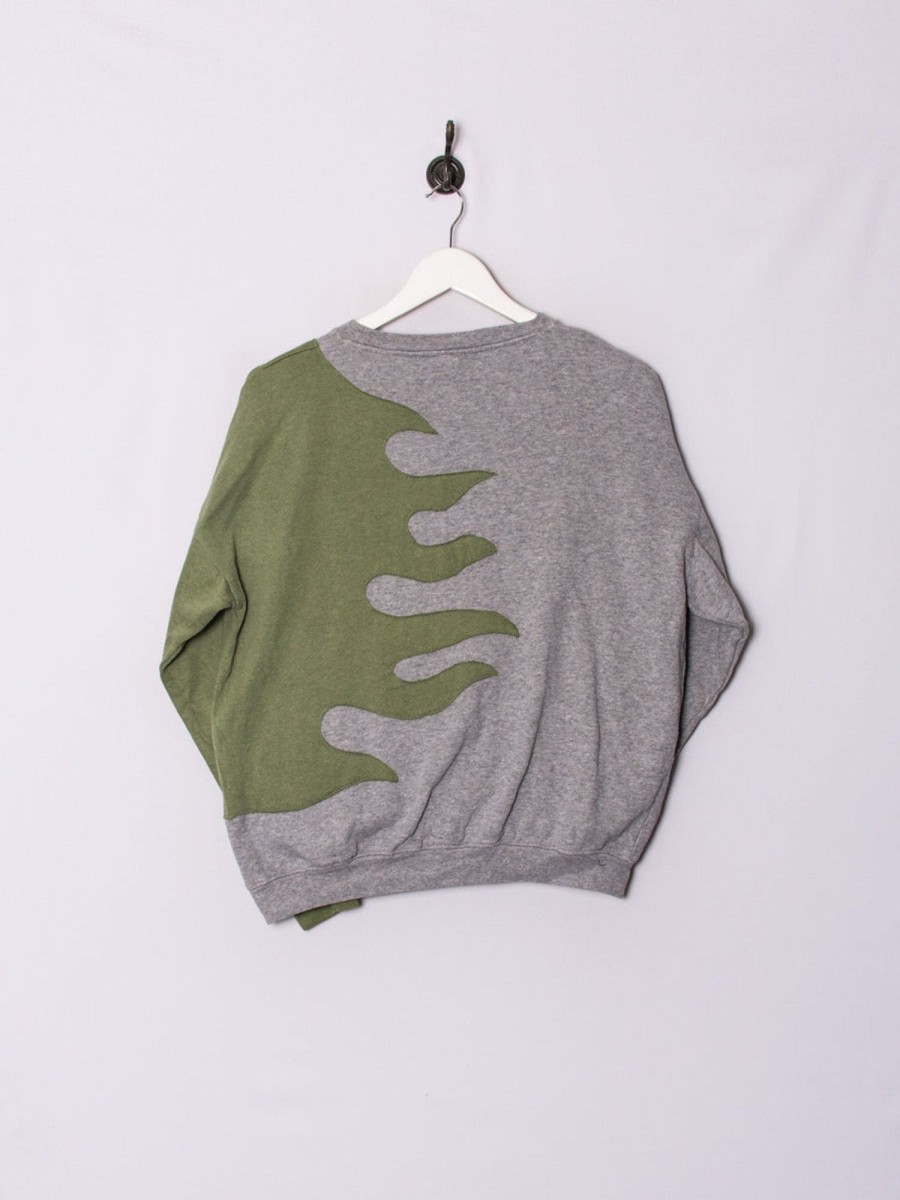 Impalavintage Nike Green & Grey Rework Sweatshirt Best