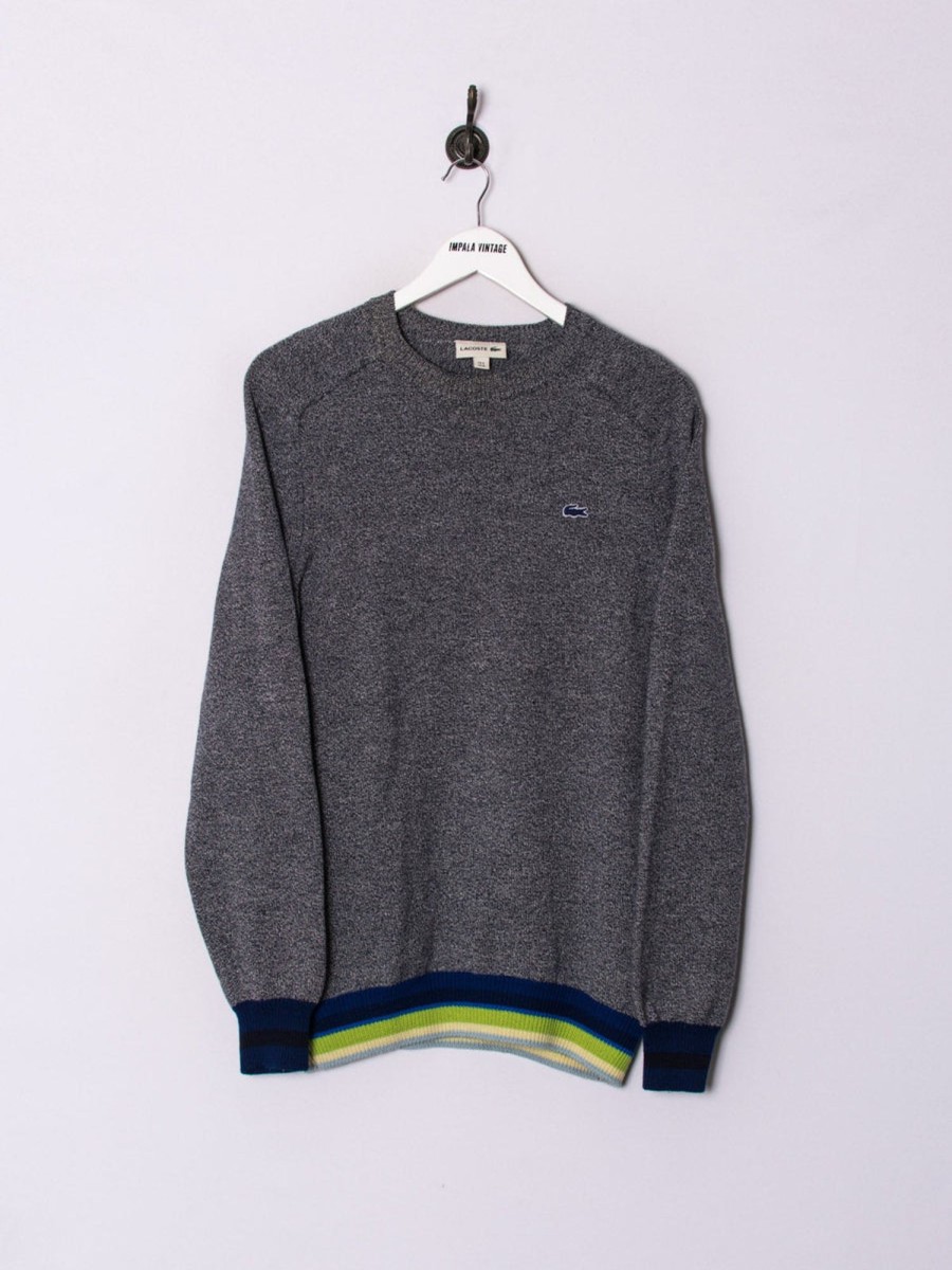 Impalavintage Lacoste Blue Logo Sweater Wholesale