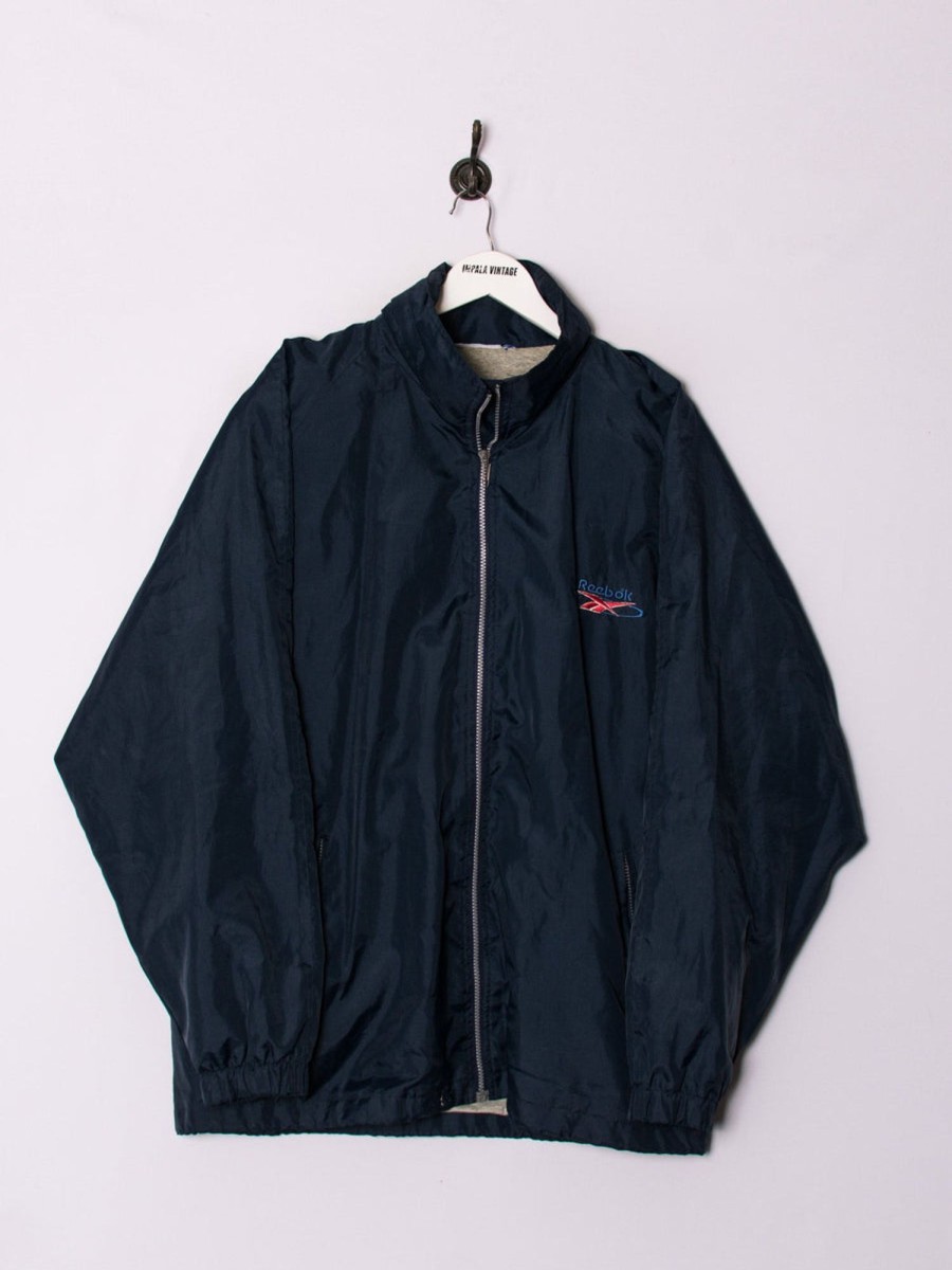 Impalavintage Reebok Navy Blue Long Jacket Clearance