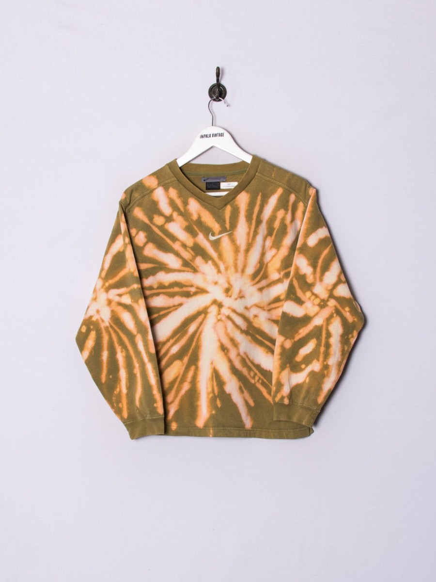 Impalavintage Nike V-Neck Tie Dye Sweatshirt Online