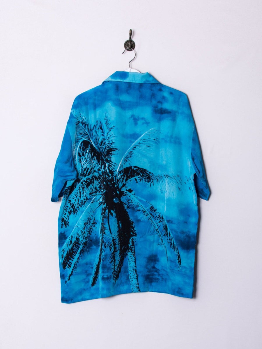 Impalavintage Blue Palm Shirt Hot