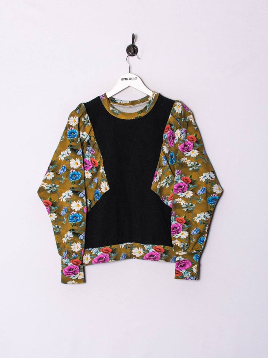 Impalavintage Flower Retro Sweatshirt Hot