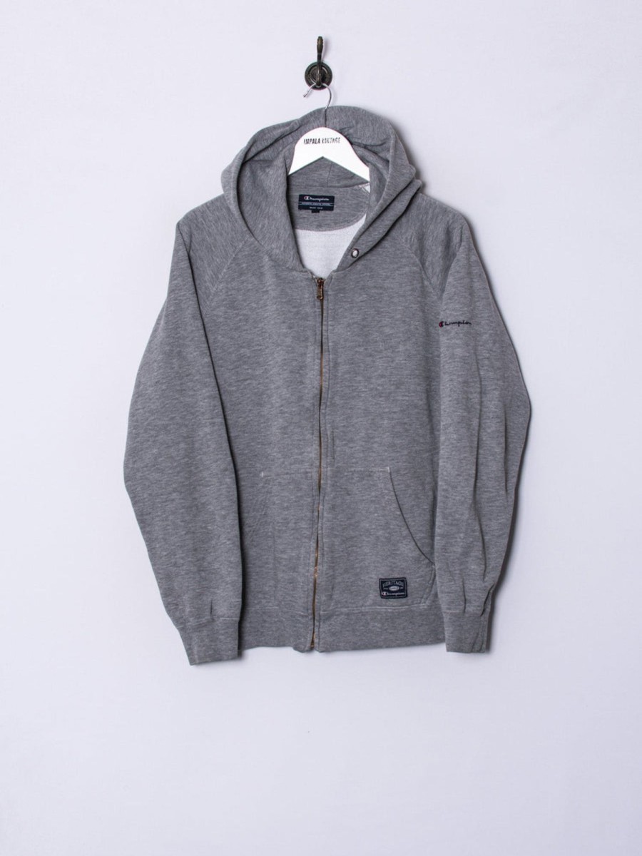 Impalavintage Champion Grey Zipper Hoodie New