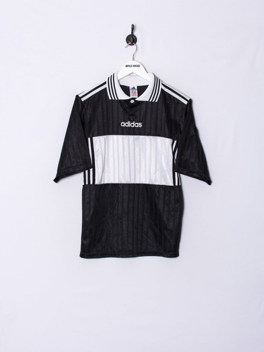 Impalavintage Adidas Black & White Retro "3" Jersey Hot