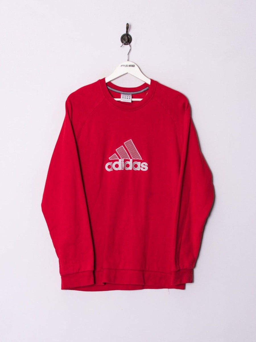 Impalavintage Adidas Red Ii Sweatshirt Hot