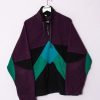 Impalavintage Purple & Green Fleece New