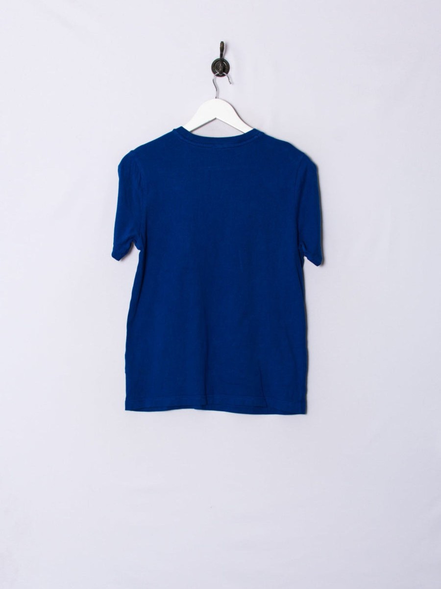 Impalavintage Adidas Blue Cotton Tee Wholesale