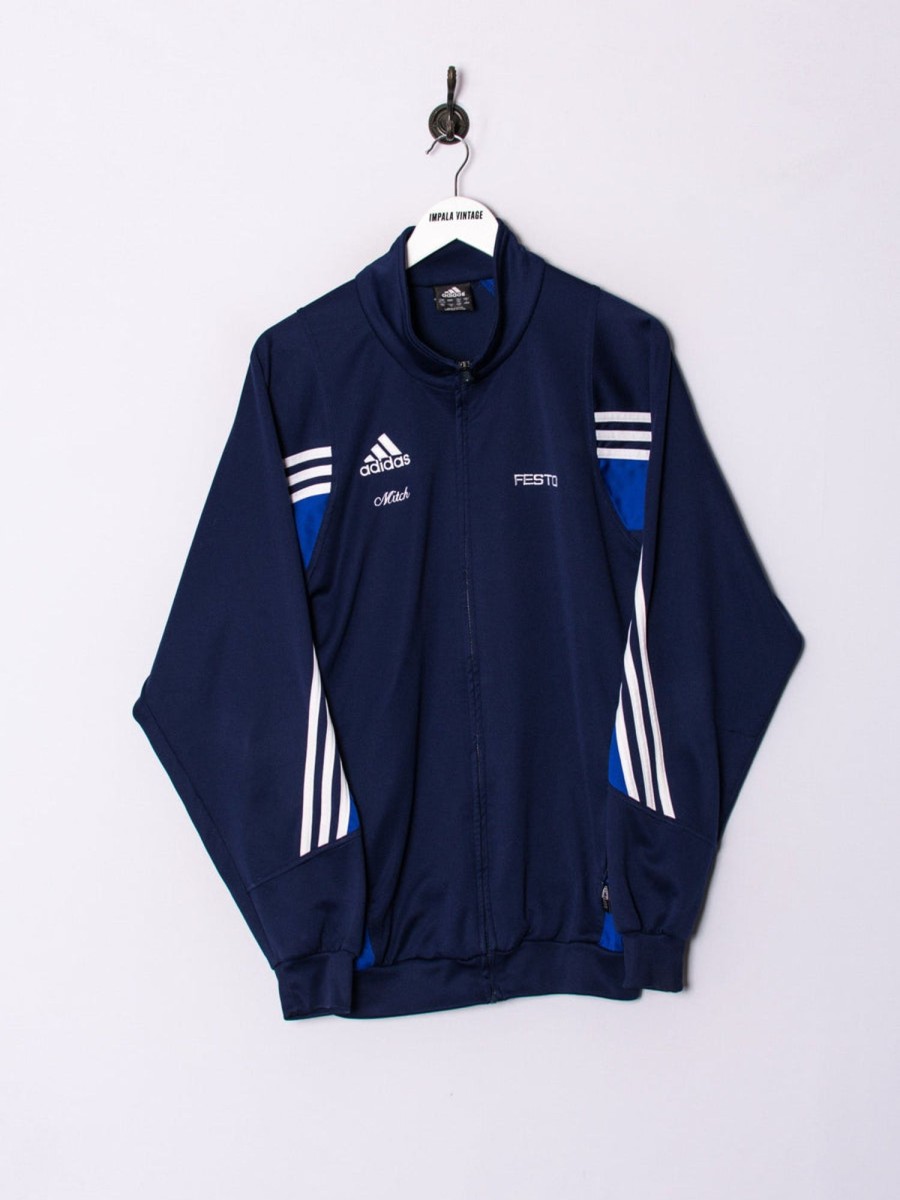 Impalavintage Adidas Blue Festo Track Jacket New